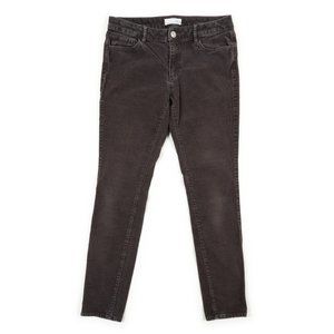 ANN TAYLOR LOFT Curvy Skinny dark grey corduroy pants size 4
